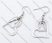 Stainless Steel Heart Earrings - KJE130010
