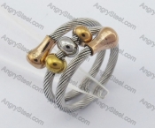 Three Colors Stainless Steel Wire Rings KJR450024