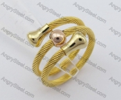 Gold Stainless Steel Wire Rings KJR450039