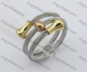 Two-tone Stainless Steel Wire Rings KJR450041