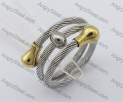 Two-tone Stainless Steel Wire Rings KJR450042