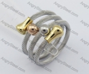 Two-tone Stainless Steel Wire Rings KJR450043