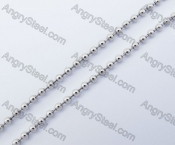 (price for 100 meters chain with 200pcs clasps) 3mm wide steel Round ball chain KJN150304