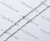 (price for 100 meters chain with 200pcs clasps) 2mm wide steel Square ball chain KJN150308