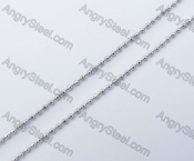 (price for 100 meters chain with 200pcs clasps) 1.5mm wide steel Square ball chain KJN150312