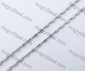 (price for 100 meters chain with 200pcs clasps) 2.4mm wide steel round ball chain KJN150313