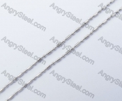 (price for 100 meters chain with 200pcs clasps) 1.5mm wide steel Square ball chain KJN150314