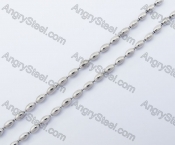 (price for 100 meters chain with 200pcs clasps) 3mm wide steel Oval ball chain KJN150317