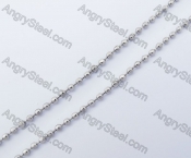 (price for 100 meters chain with 200pcs clasps) 2mm wide steel Square ball chain KJN150319