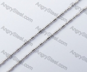 (price for 100 meters chain with 200pcs clasps) 1.5mm wide steel Round ball chain KJN150322