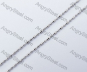 (price for 100 meters chain with 200pcs clasps) 1.5mm wide steel Oval ball chain KJN150323