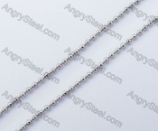(price for 100 meters chain with 200pcs clasps) 1.5mm wide steel Round ball chain KJN150326