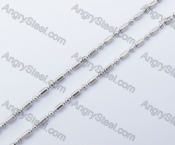 (price for 100 meters chain with 200pcs clasps) 2mm wide steel Round ball chain KJN150327