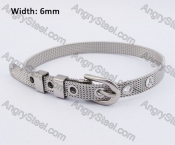 6mm Steel Mesh Wire Belt Buckle Bracelet KJB650011