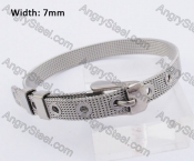 7mm Steel Mesh Wire Belt Buckle Bracelet KJB650012