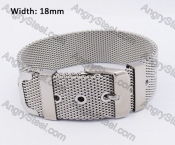18mm Steel Mesh Wire Belt Buckle Bracelet KJB650017