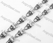 Stainless Steel Skull Necklace KJN170055