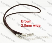 Steel Clasp Leather Necklace KJN790039