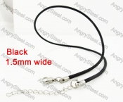 Steel Clasp Leather Necklace KJN790043