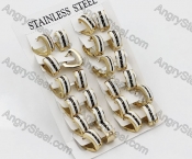 Price for 12 pairs Steel Earrings KJE101-0071