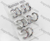 Price for 12 pairs Steel Earrings KJE101-0073
