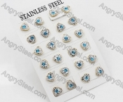 Price for 12 pairs Steel Earrings KJE101-0075