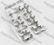 Price for 12 pairs Steel Earrings KJE101-0087