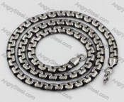 Retro Black Inside Steel Necklace KJN150625