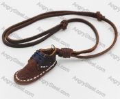 70cm Leather Shoes Necklace KJNA00001