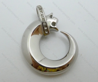 Stainless Steel Ox Horn Pendant - KJP040165 (No Stock, Customized Jewelry)