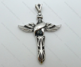 Wing Cross Pendant - KJP040166 (No Stock, Customized Jewelry)