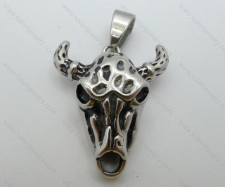 Cow Skull Biker Pendant - KJP040169 (No Stock, Customized Jewelry)