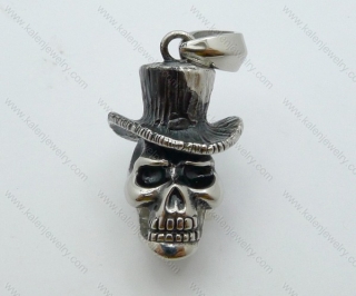 Stainless Steel Skull with Hat Ring - KJP040180 (No Stock, Customized Jewelry)