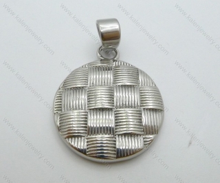 Silver Stainless Steel Bamboo Pattern Pendant KJP040182 (No Stock, Customized Jewelry)