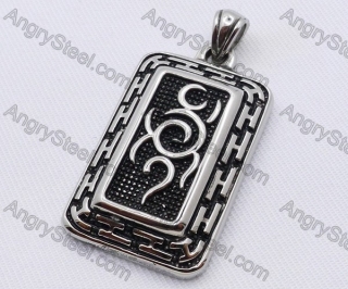 Stainless Steel Casting Square Pendant KJP170018