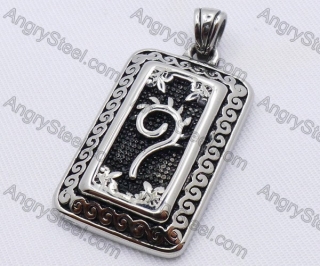 Stainless Steel Casting Square Pendant KJP170020