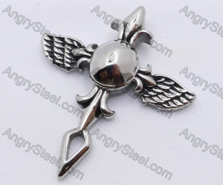 Stainless Steel Wing Cross Pendant KJP170027