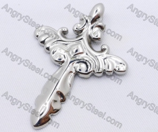 Stainless Steel Wing Cross Pendant KJP170030