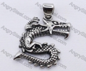 Stainless Steel Dragon Pendant KJP170055