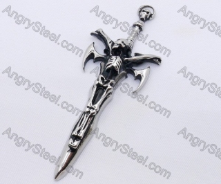 Stainless Steel Devil's Sword Pendant KJP170059