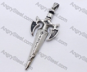 Stainless Steel Evil Sword Pendant KJP170060