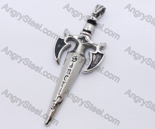 Stainless Steel Evil Sword Pendant KJP170060