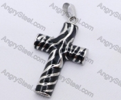 Stainless Steel Epoxy Cross Pendant KJP170072