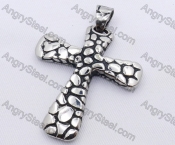 Stainless Steel Shells Texture Cross Pendant KJP170073