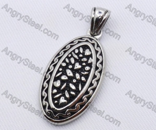 Stainless Steel Oval Pendant KJP170087