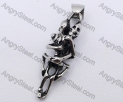 Stainless Steel Wonderful Action Skull Pendant KJP170112