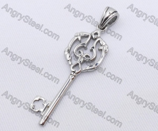 Stainless Steel Casting Hollow Key Pendant KJP170122