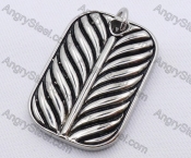 Stainless Steel Suqare Palm-leaf Pendant KJP170123