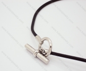 Wholesale wholeslae stainless steel desirable Leather Small Necklaces - KJN130002