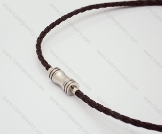 Wholesale stainless steel lovely Leather Small Necklaces - KJN130008